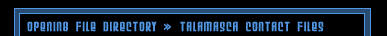 Opening File Directory  Talamasca Contact Files